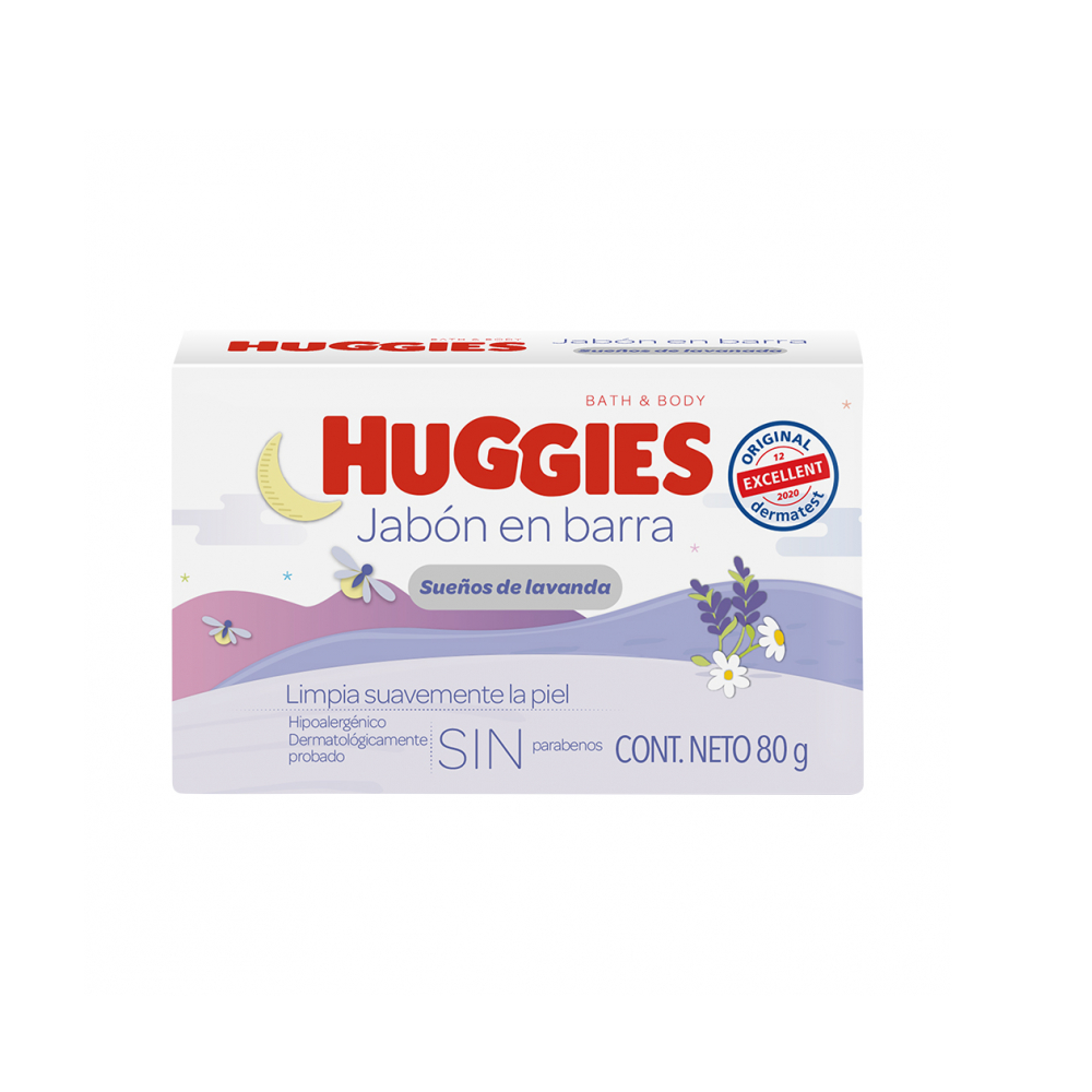 Jabón en barra sueños de lavanda para bebé Huggies (80 g / 2.82 oz)