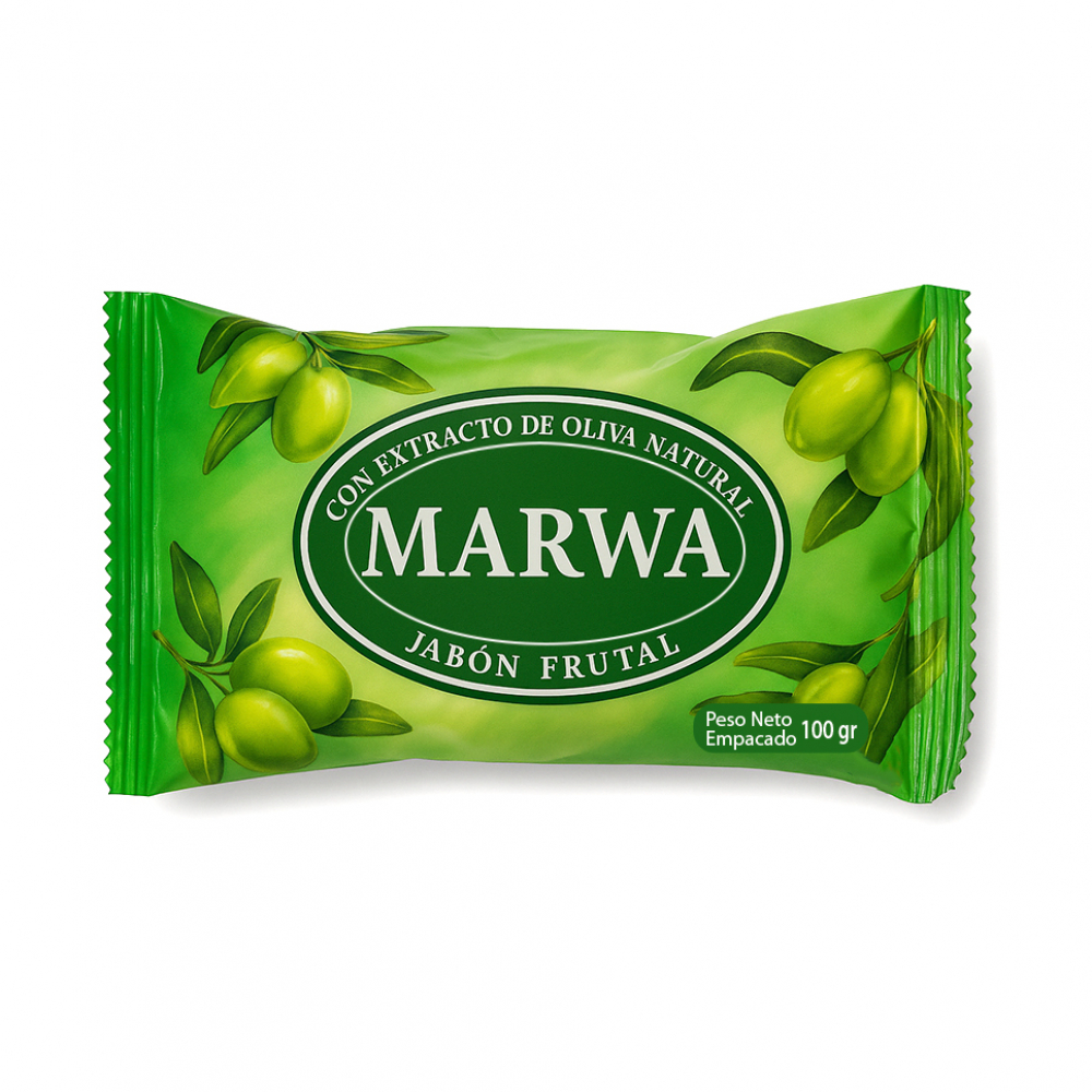 Jabón frutal con extracto de oliva natural Marwa (100 g / 3.52 oz)