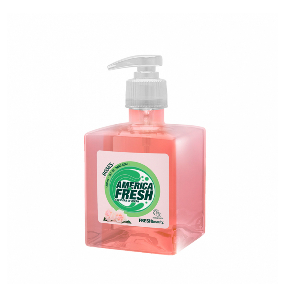 Jabón líquido de rosas para manos America Fresh (300 ml)