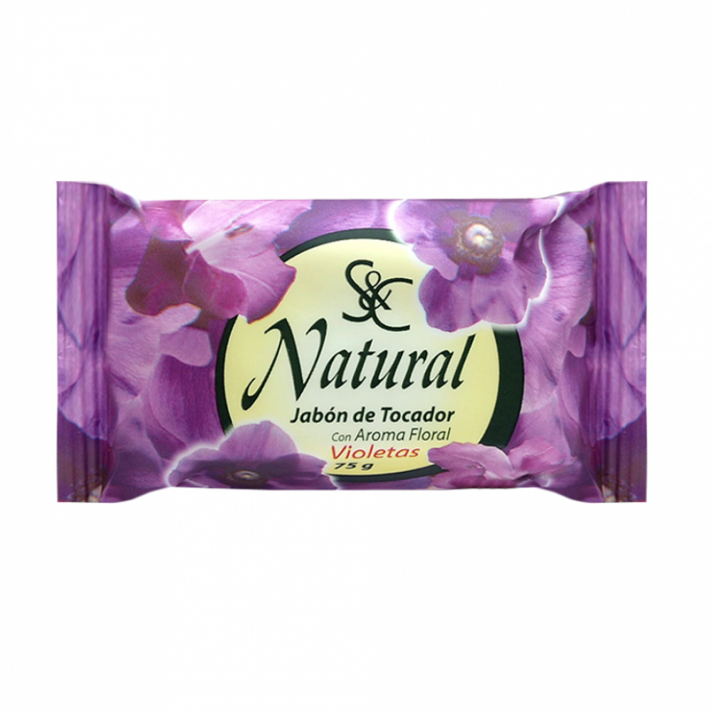 Jabón natural de tocador con aroma floral de violetas Suchel Camacho (75 g / 2.64 oz)