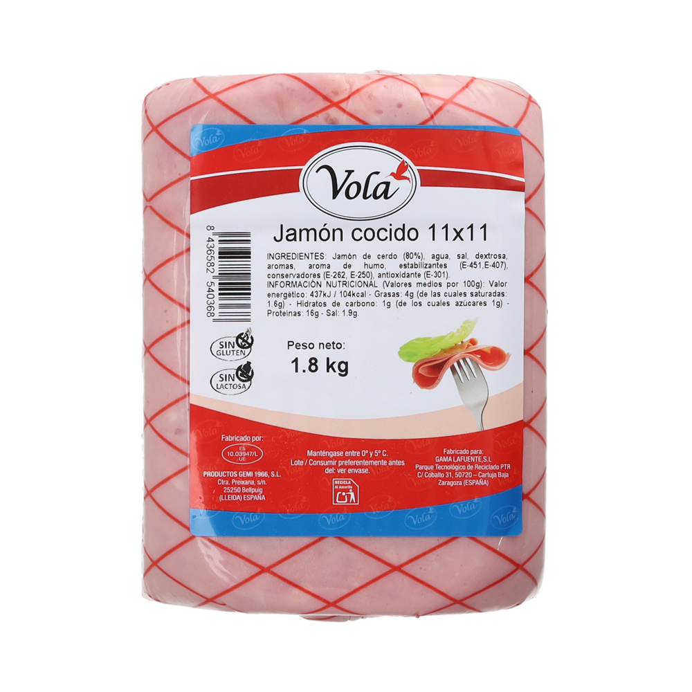 Jamón cocido Volá (1.8 kg / 3.97 lb) DimeCuba