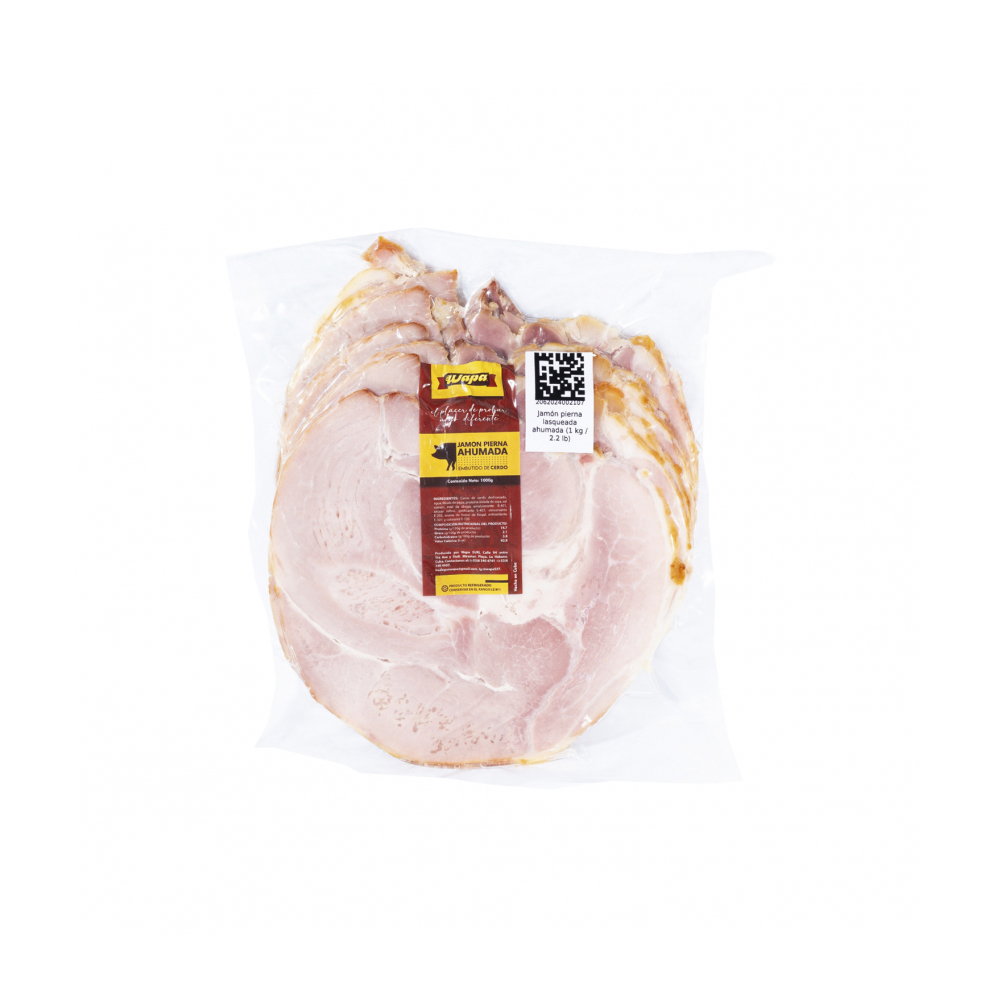 Jamón pierna lasqueado y ahumado Wapa (1 kg / 2.2 lb)