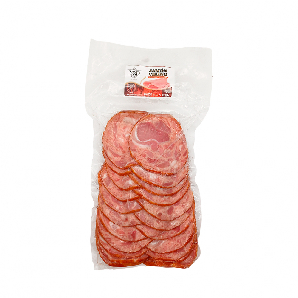 Jamón vicking especial embuchado lasqueado Y&D Ricos (1 kg / 2.2 lb)
