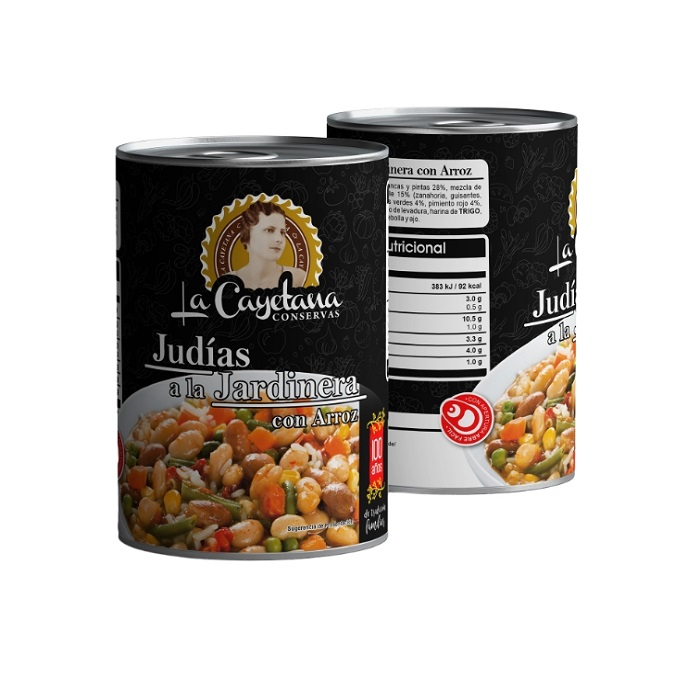 Judías a la Jardinera con Arroz (415 gr) LA CAYETANA