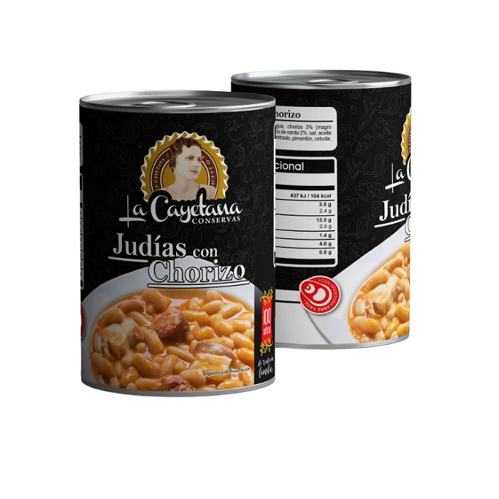 Judías con Chorizo (415 gr) LA CAYETANA