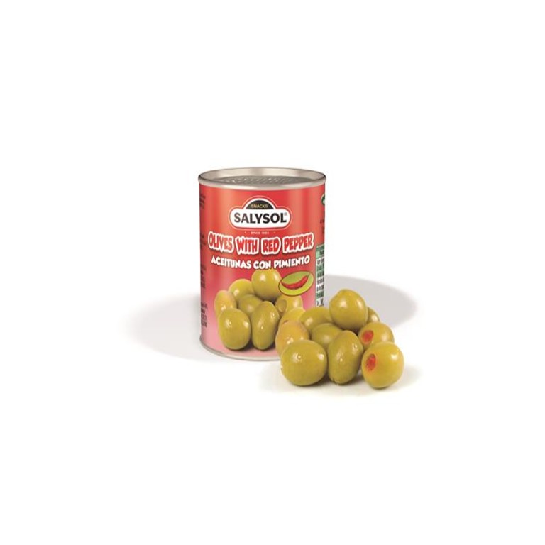 Lata de Aceitunas con Pimientos Escurridos (50g) SALYSOL