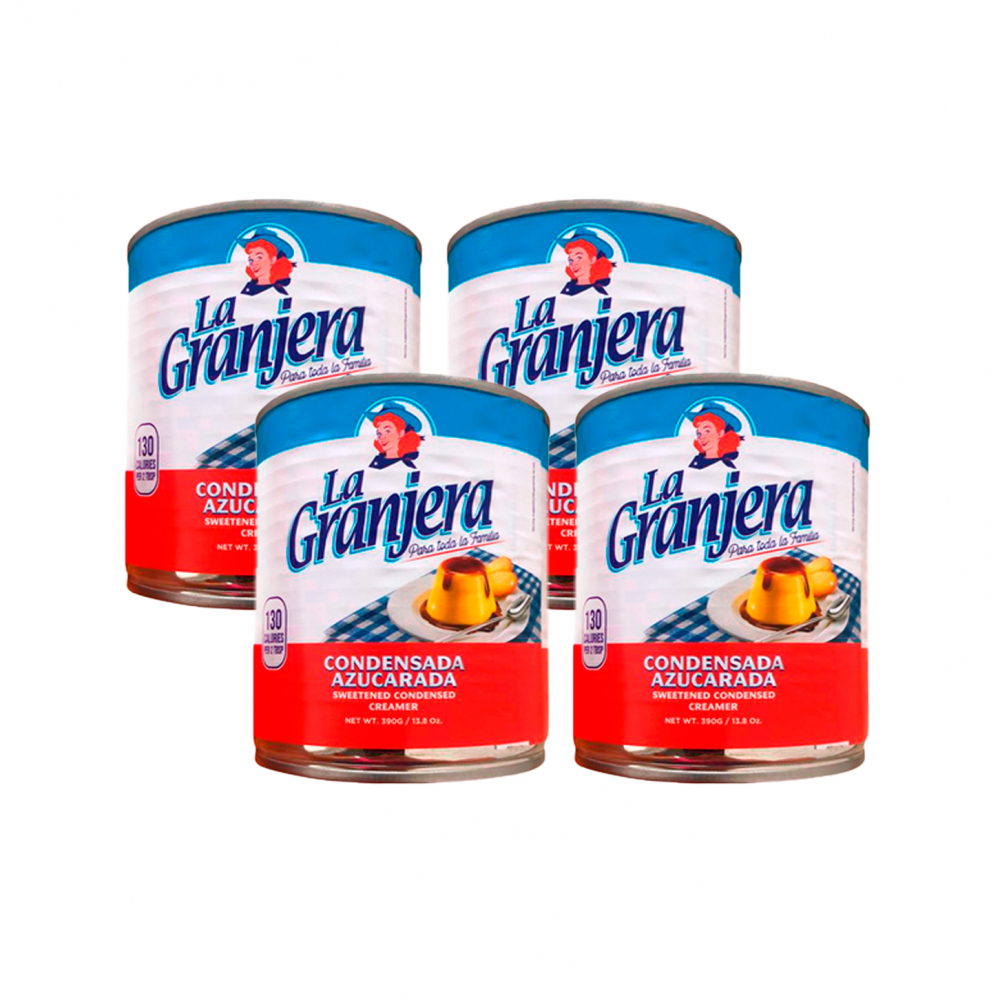 Leche condensada azucarada La Granjera (4 x 390 g / 13.8 oz)