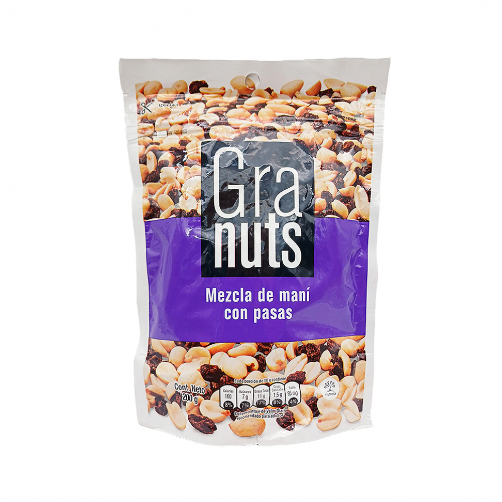 Maní con pasas Granuts (200 g / 7.05 oz)