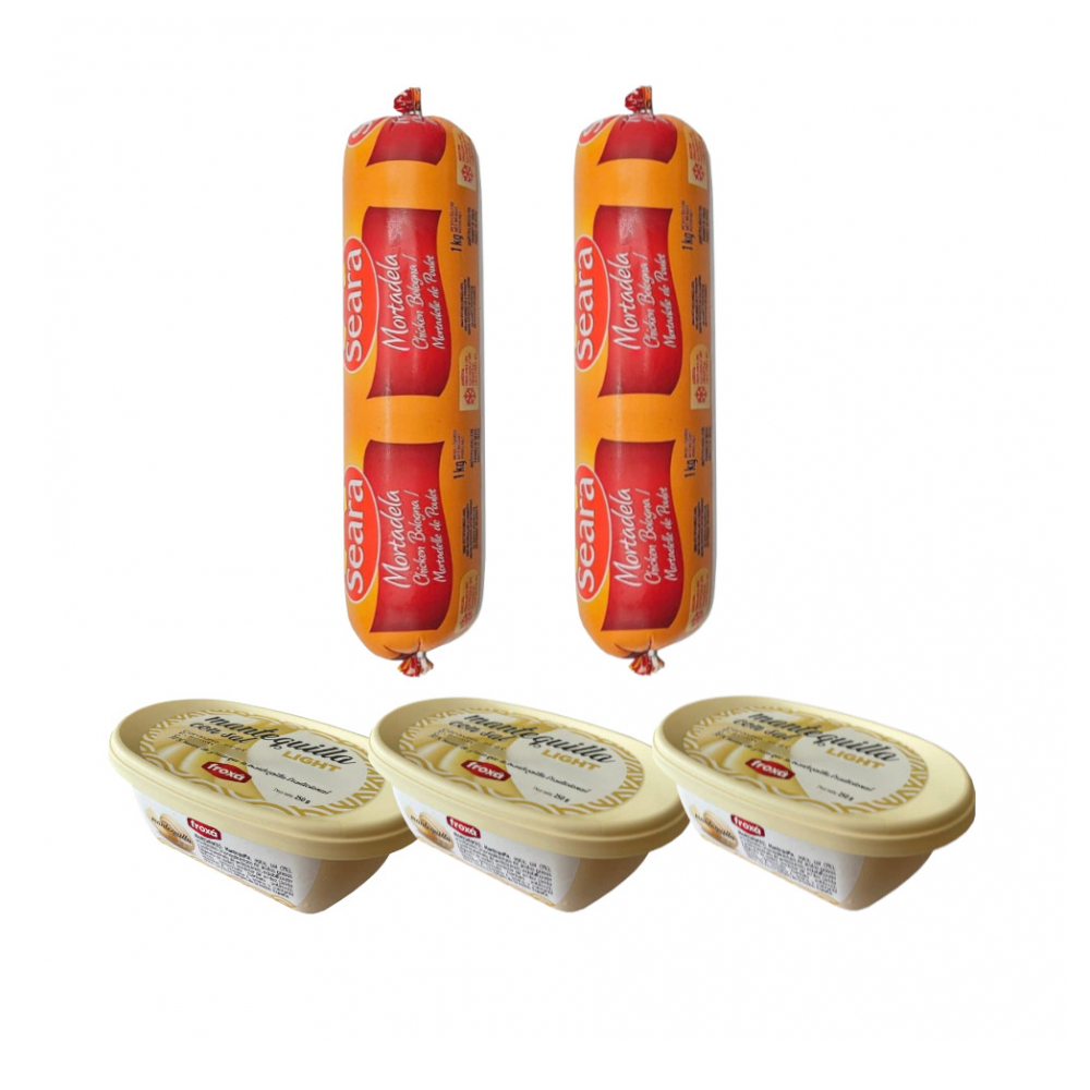 Mantequilla con sal Froxá + Mortadela de pollo Seara