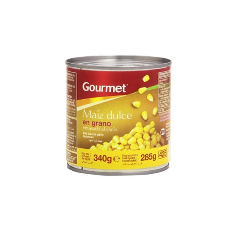 Maíz Dulce en Grano (285g Esc./340g) GOURMET