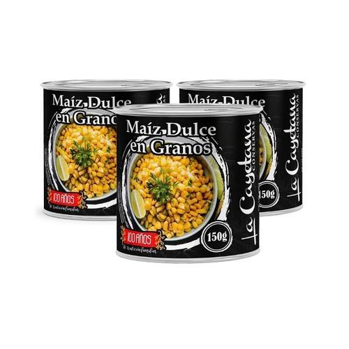 Maíz Dulce en Grano (3u x 150g) LA CAYETANA