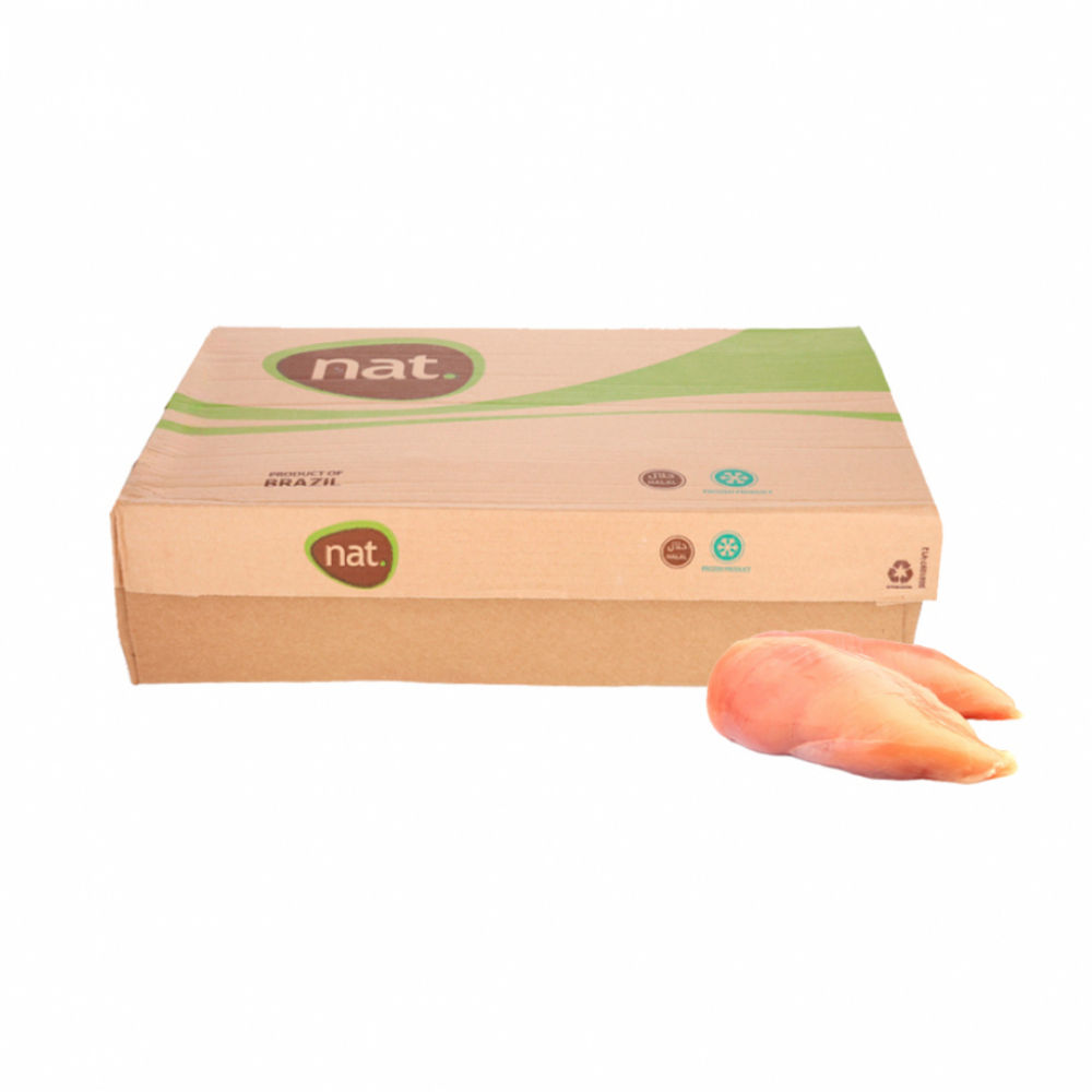 Media pechuga de pollo sin piel y sin hueso congelada Nat (15 kg / 33.06 lb)