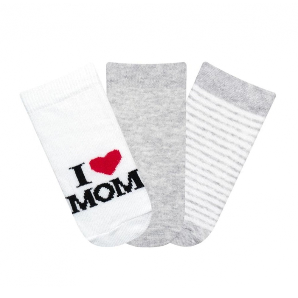 Medias para bebé I Love Mom talla 000 (3 pares)