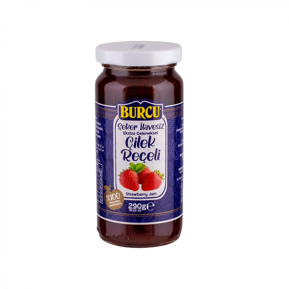 Mermelada de fresa sin azúcar añadida Burcu (290 g / 10.23 oz)