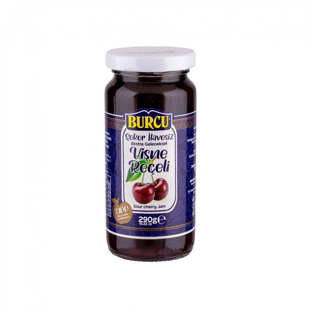 Mermelada de guinda sin azúcar añadida Burcu (290 g / 10.23 oz)