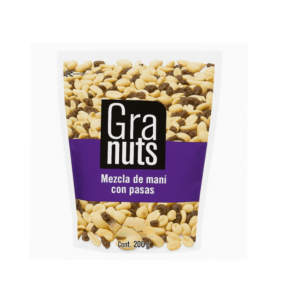 Mezcla de maní con pasas Granuts (200 g / 7.05 oz)