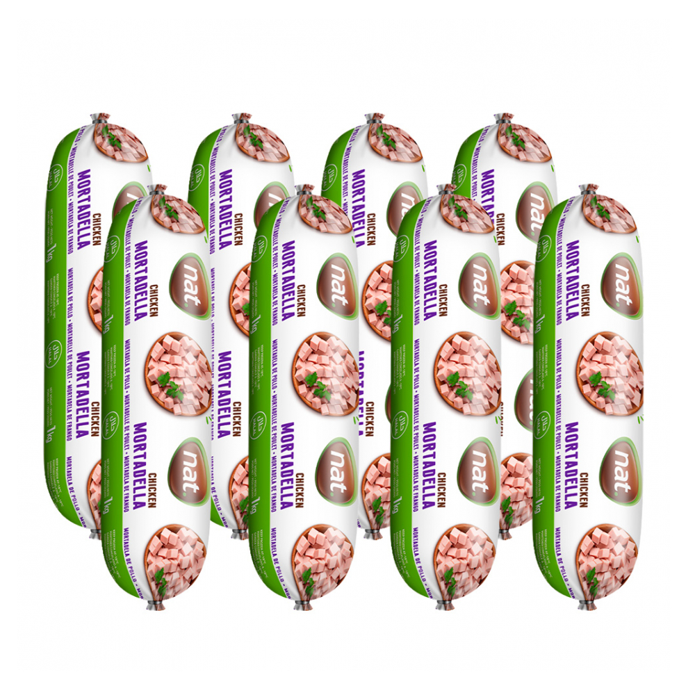 Mortadella de pollo Nat (2 x 1 kg / 2.2 lb)