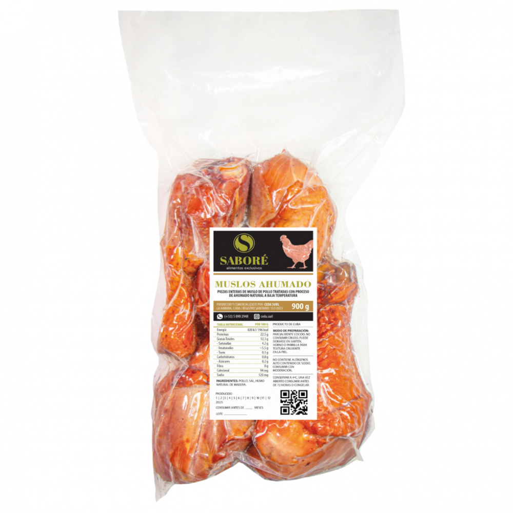 Muslos de pollo ahumados Saboré (900 g / 1.98 lb)