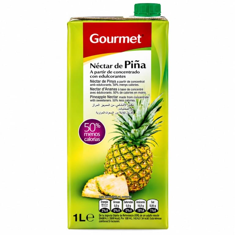 Néctar de Piña sin Azúcar (1L) GOURMET