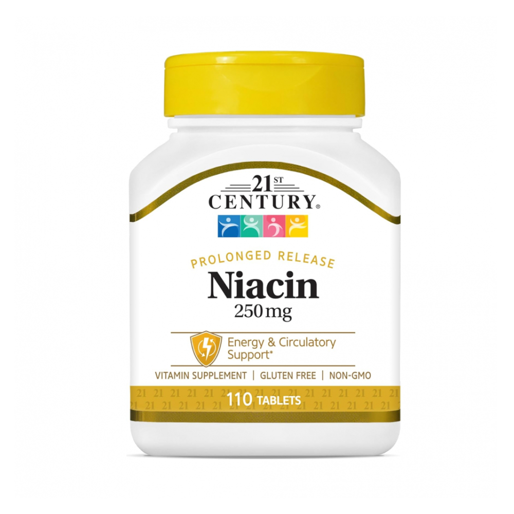 Niacina 250 mg 21st Century (110 tabletas)