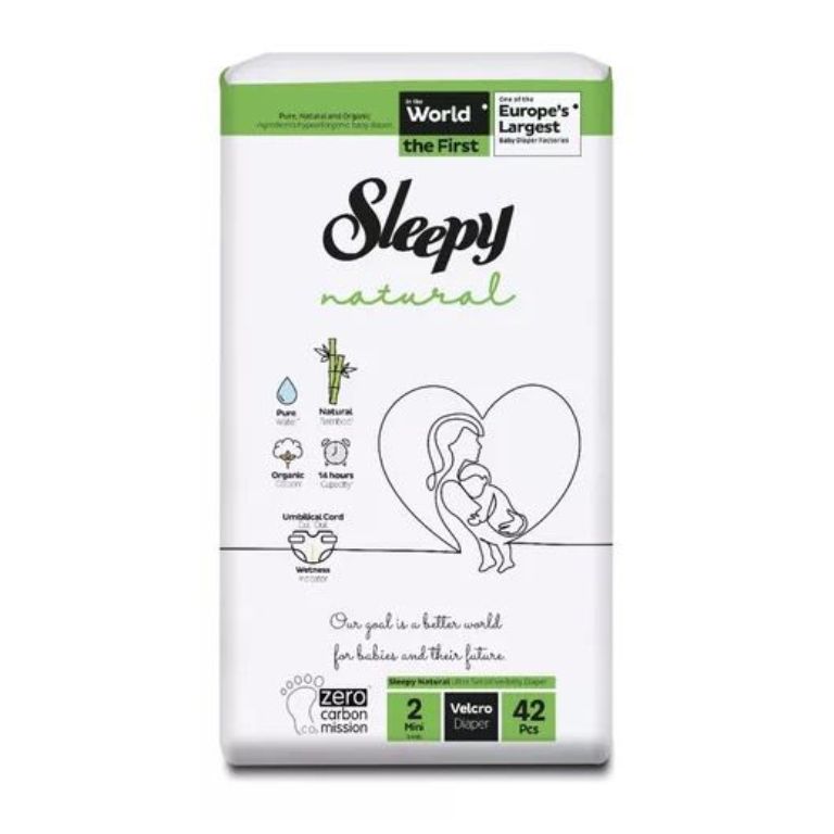 Pañal Sleepy Natural Organic Etapa 2 (42 Uds)
