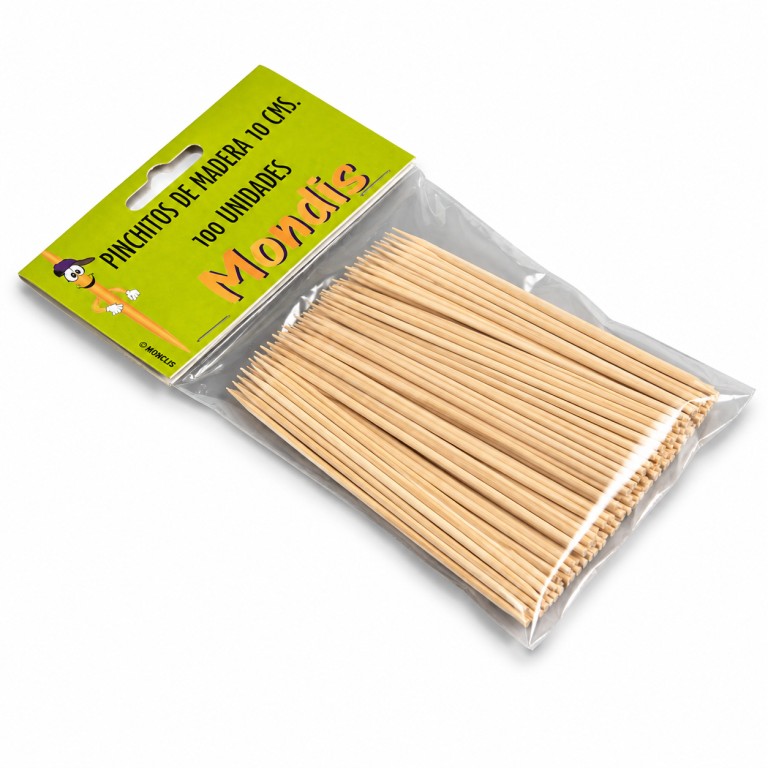 Palillos de Bambú para Pincho (100u x 10cm) MONDIS