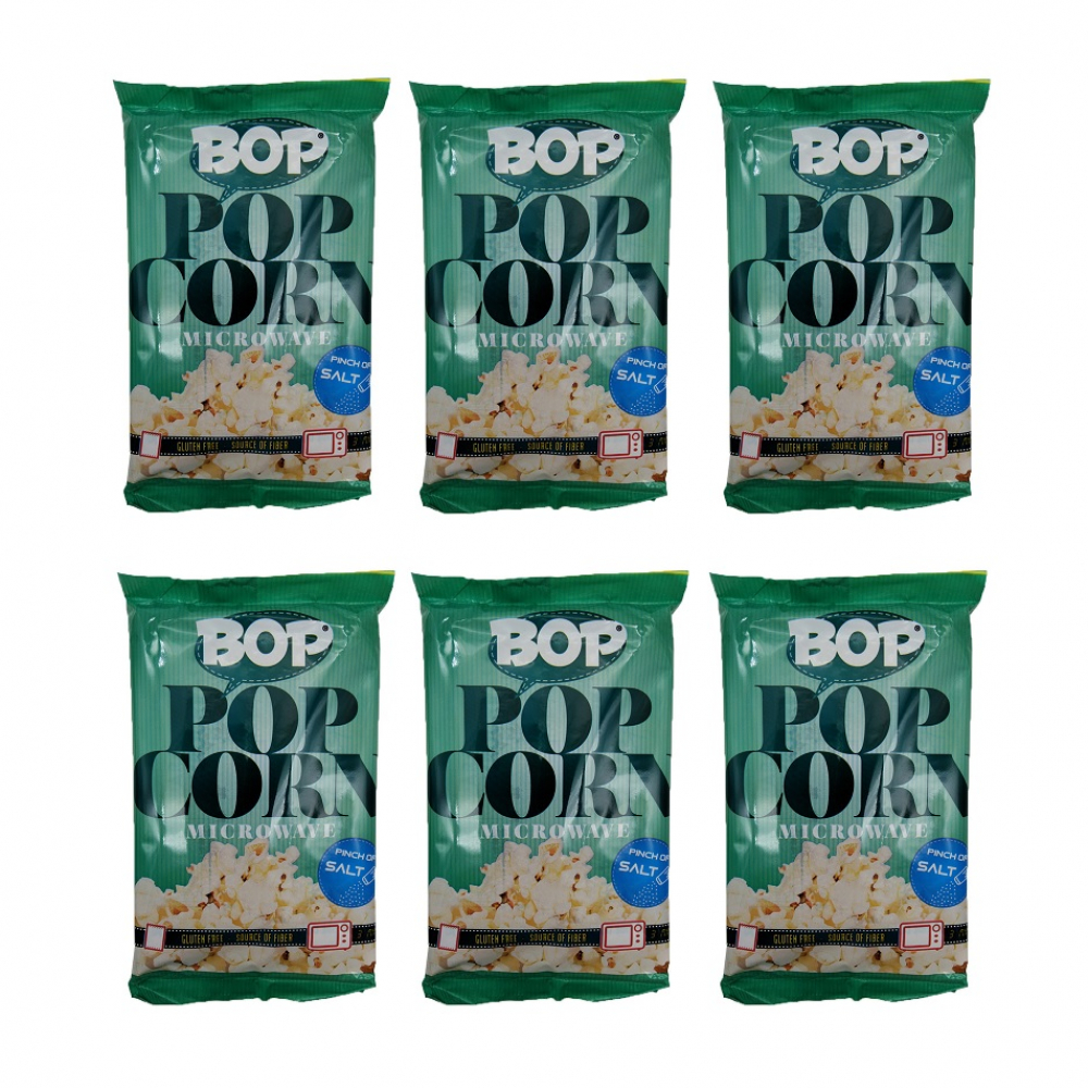 Palomitas de maíz con sal para microondas Bop (6 x 90 g / 3.17 oz)