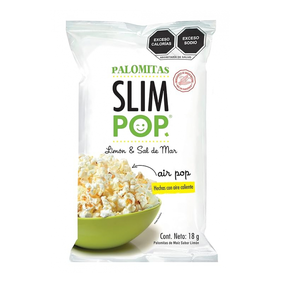 Palomitas de maíz para microondas sabor limón Slim Pop (18 g)