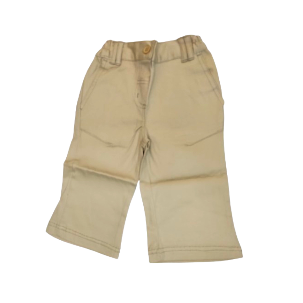 Pantalón beige para niña (Talla 12 meses)