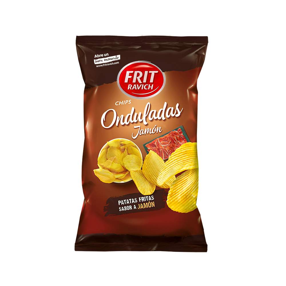 Papas fritas onduladas sabor jamón (160 g / 5.64 oz)