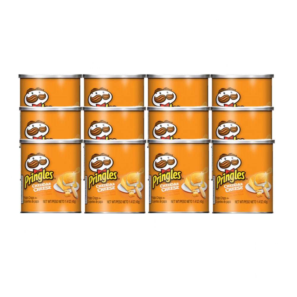 Papas sabor queso cheddar Pringles (12 x 40 g / 1.41 oz)