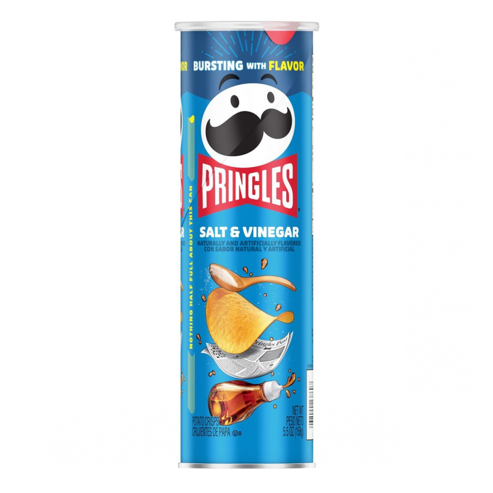Papas sabor sal y vinagre Pringles (158 g / 5.57 oz)