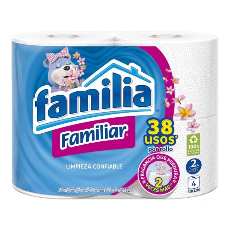 Papel Higiénico Familiar 2 Capas (4u) FAMILIA