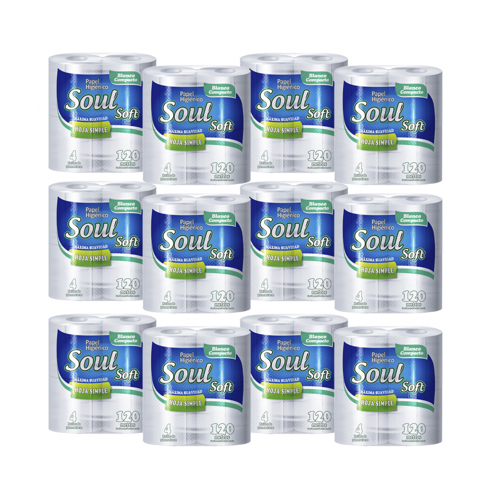 Papel sanitario Soul soft (12 x 4 U)