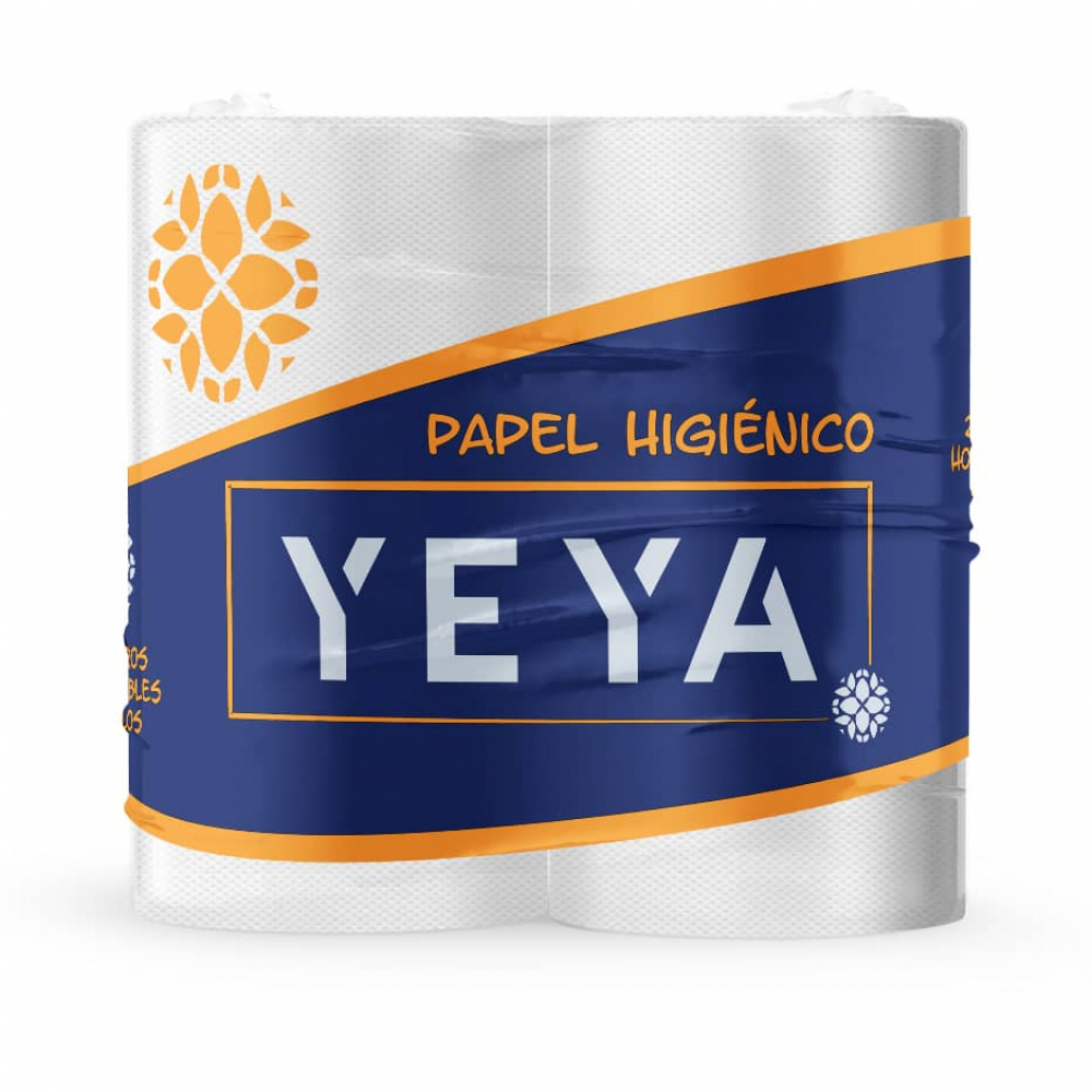 Papel sanitario de hojas dobles Yeya (4 U)