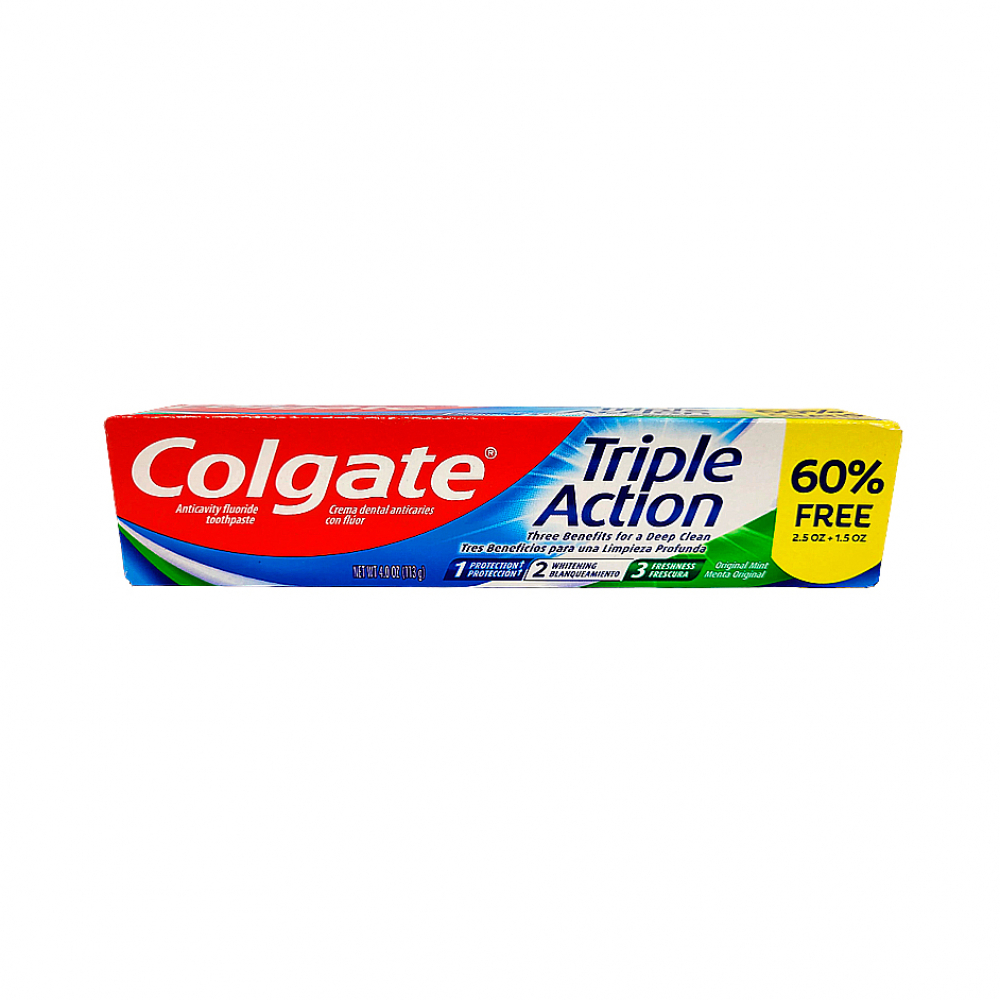 Pasta de dientes Triple Acción Colgate (113 g / 4 oz)