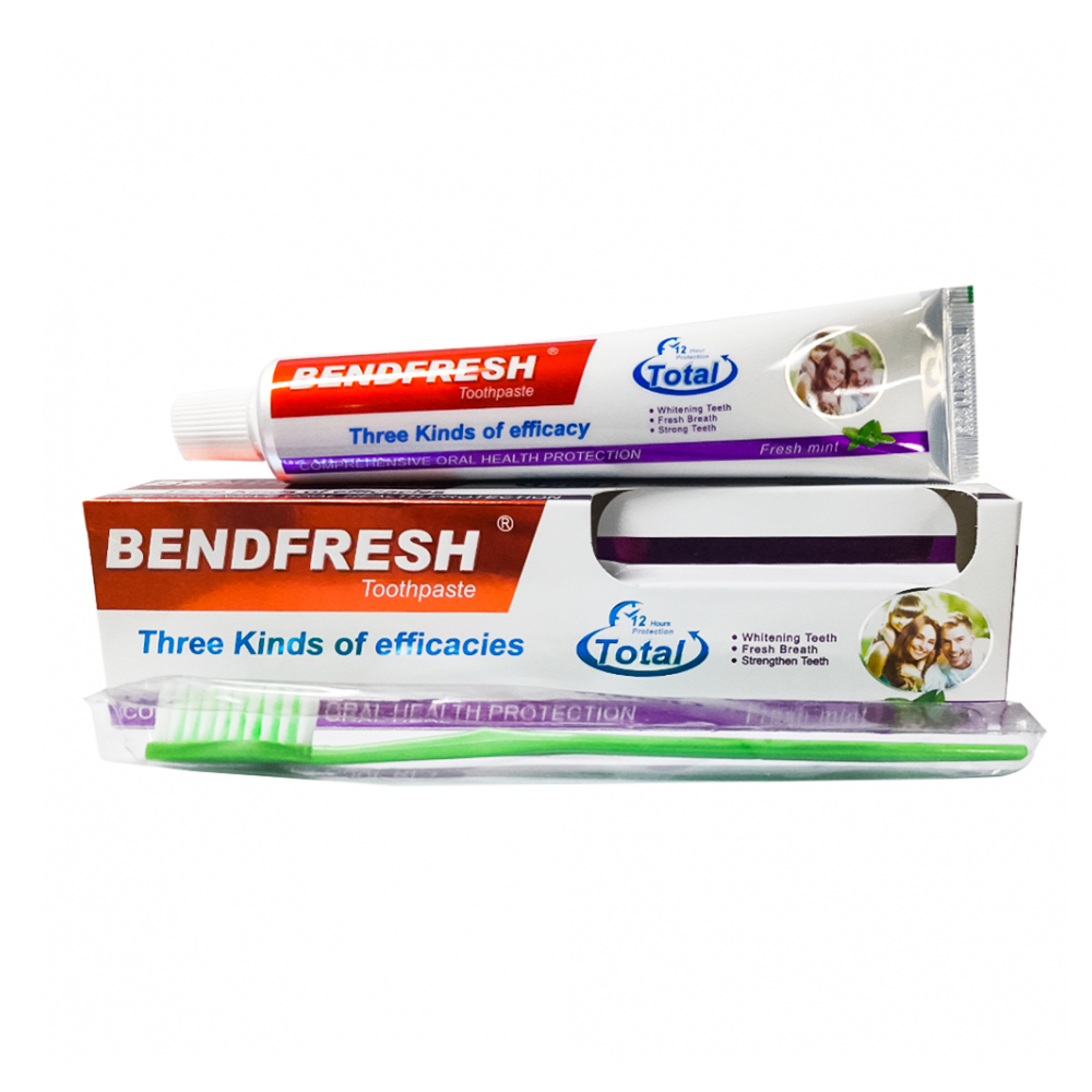 Pasta de dientes menta fresca con cepillo de dientes Bendfresh (110 g / 3.88 oz)