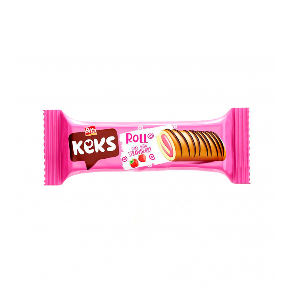Pastel con crema de fresa Keks Bifa (55 g / 1.94 oz)