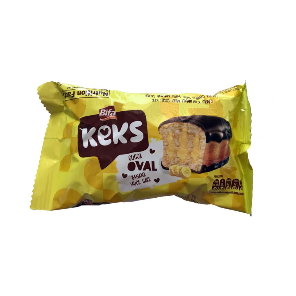 Pastel ovalado de salsa de plátano y cacao Keks Bifa (45 g / 1.59 oz)