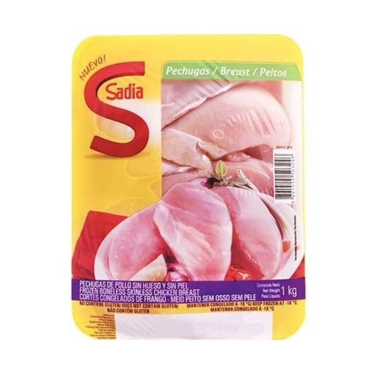 Pechuga de Pollo sin Hueso y sin Piel Congelada (1kg) SADIA