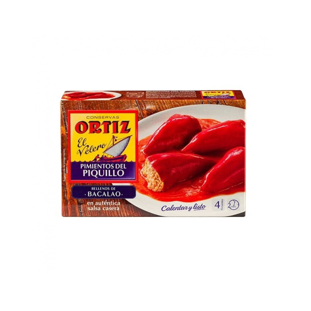 Pimientos del piquillo rellenos de bacalao Ortiz (300 g / 10.58 oz)