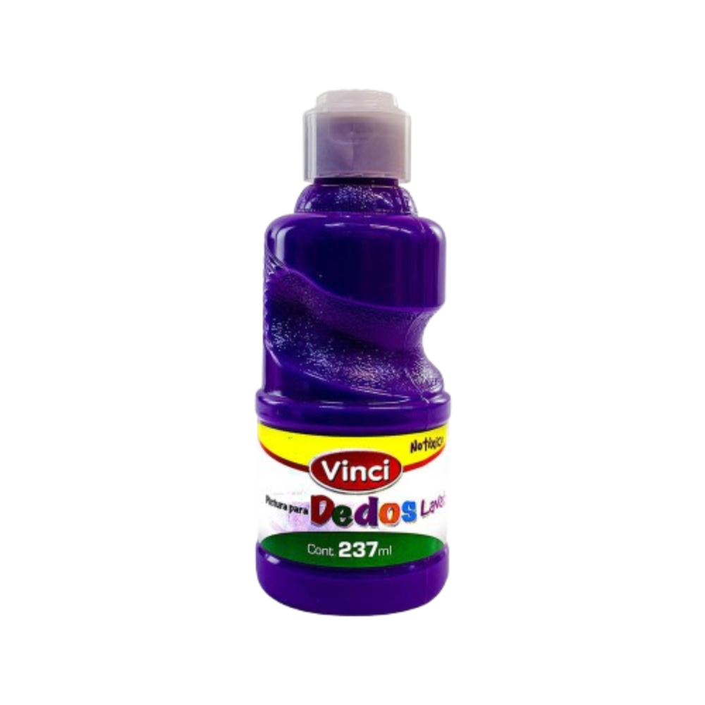 Pintura violeta para dedos, lavable y no tóxico Vinci (237 ml / 8.3 fl.oz)