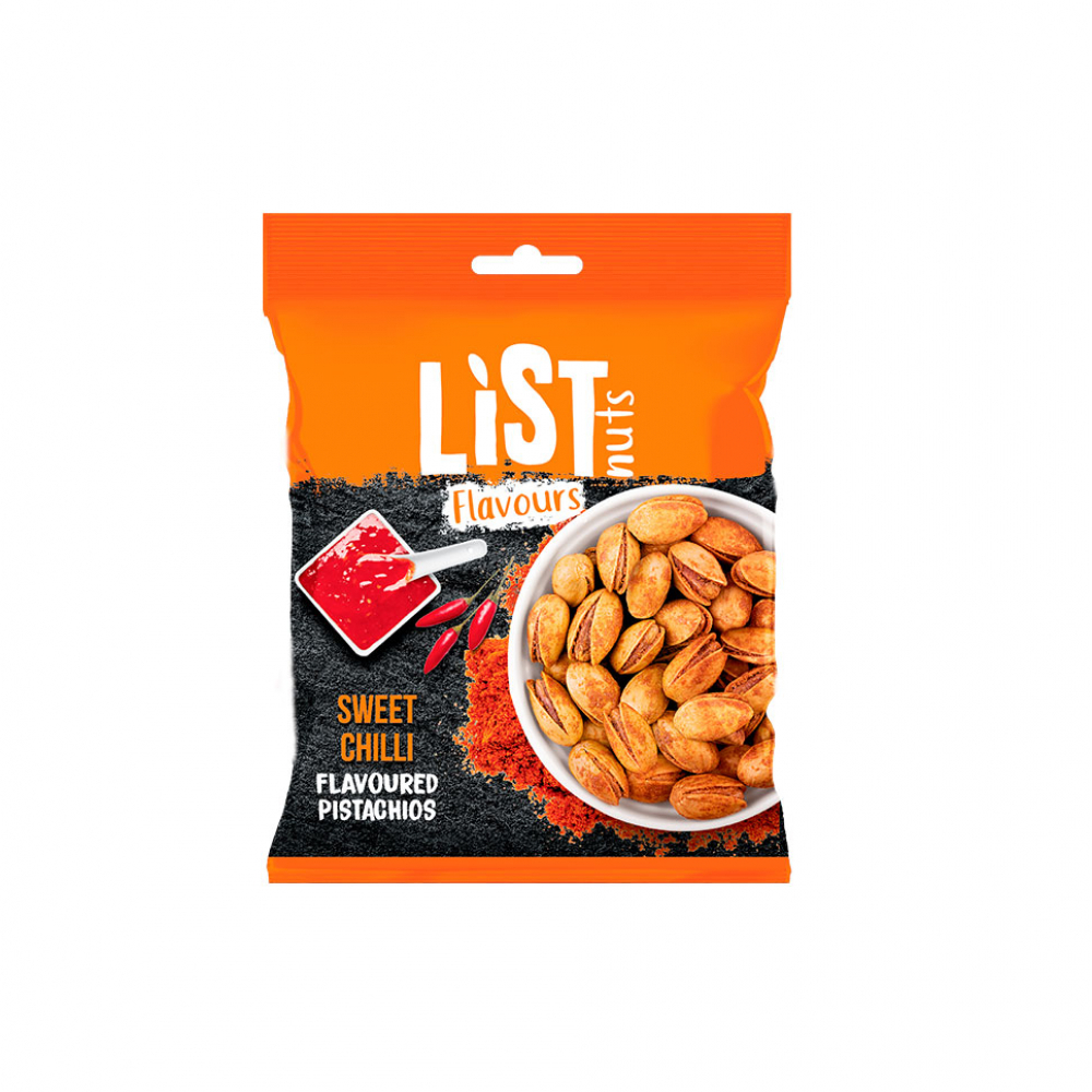 Pistachos con sabor a chile dulce List Nuts (100 g / 3.53 oz)