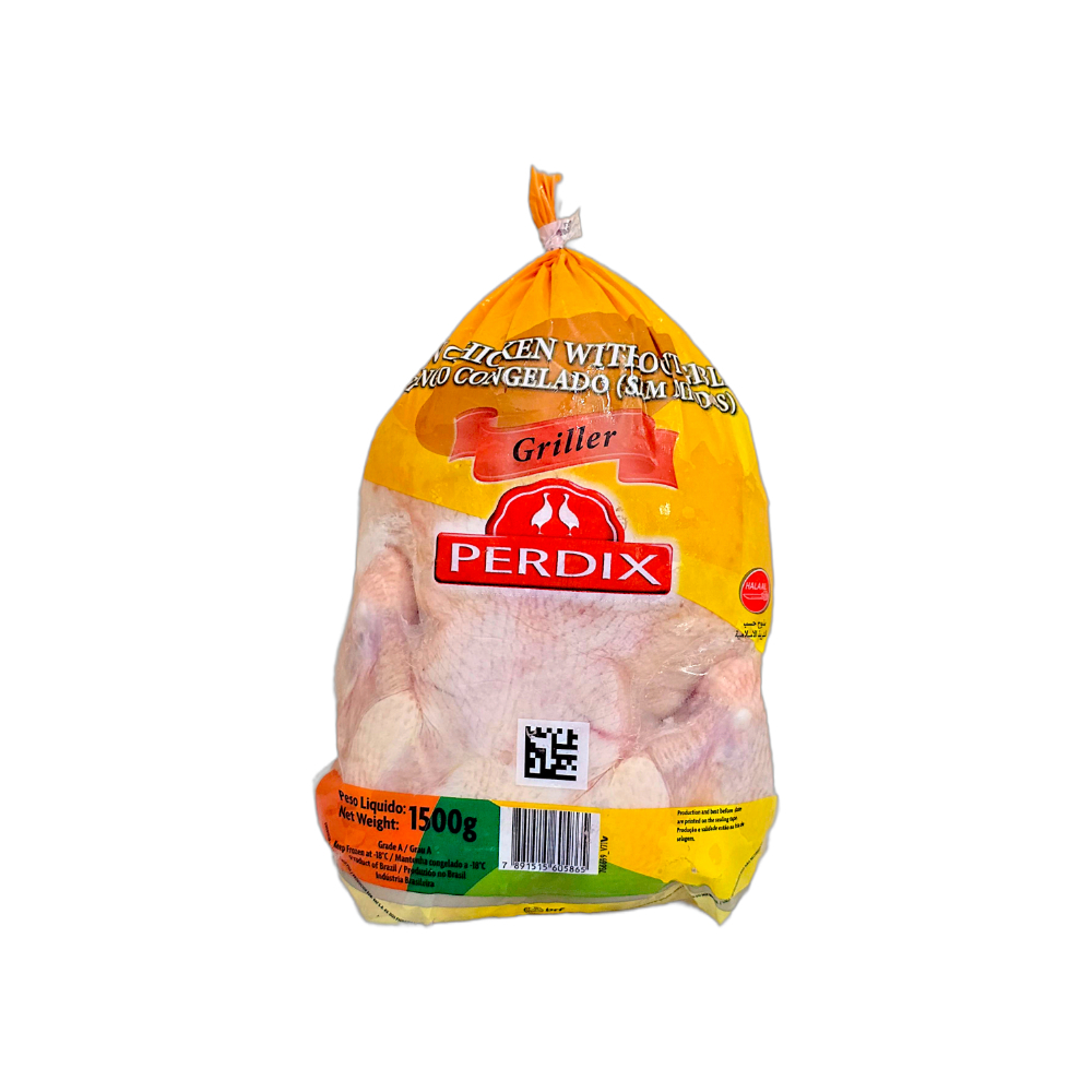 Pollo entero congelado sin menudos Perdix (1.5 kg / 3.30 lb)