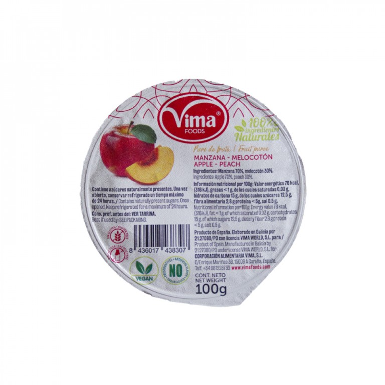 Puré de Manzana-Melocotón (100g) VIMA