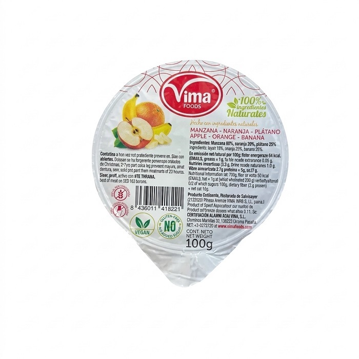 Puré de Manzana-Naranja-Plátano (100g) VIMA