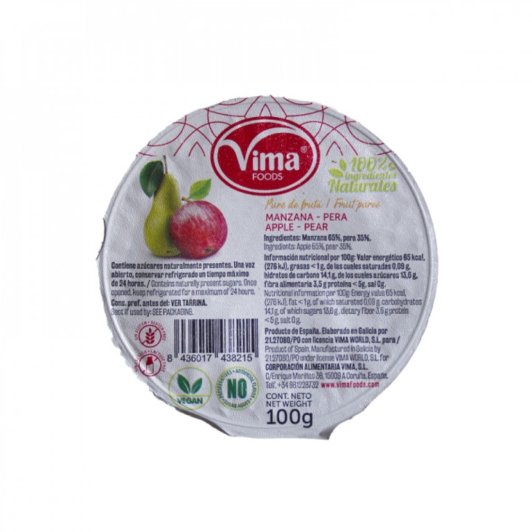Puré de Manzana-Pera (100g) VIMA