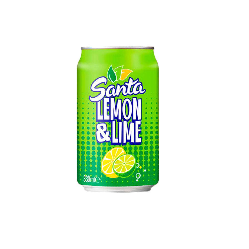 Refresco gaseado de lima y limón Santa (330 ml)