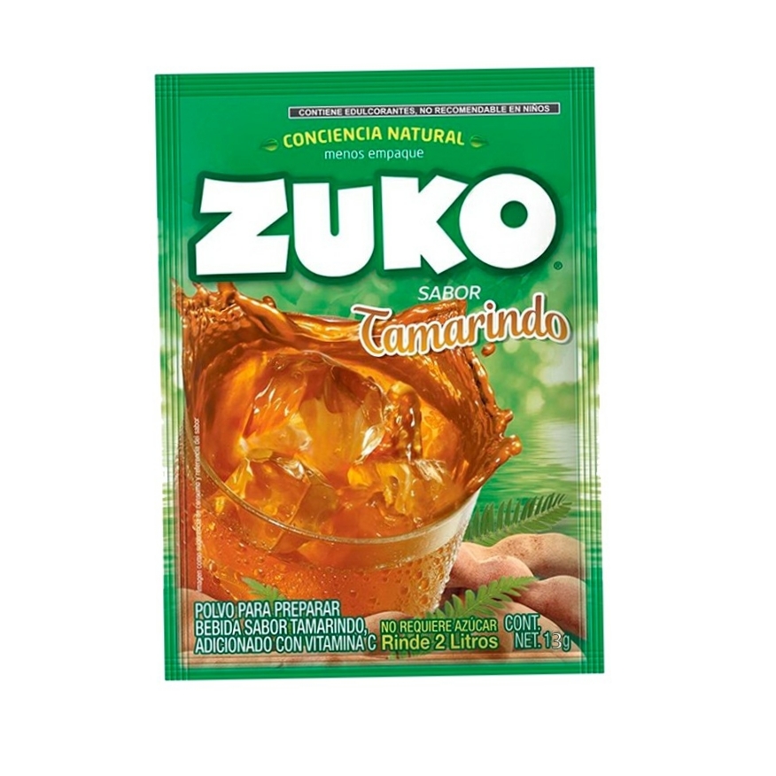 Refresco instantáneo sabor Tamarindo Zuko rinde 2 L (13 g)