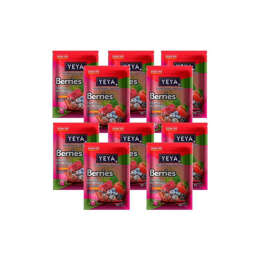 Refresco instantáneo sabor frutos del bosque Yeya (10 x 10 g)